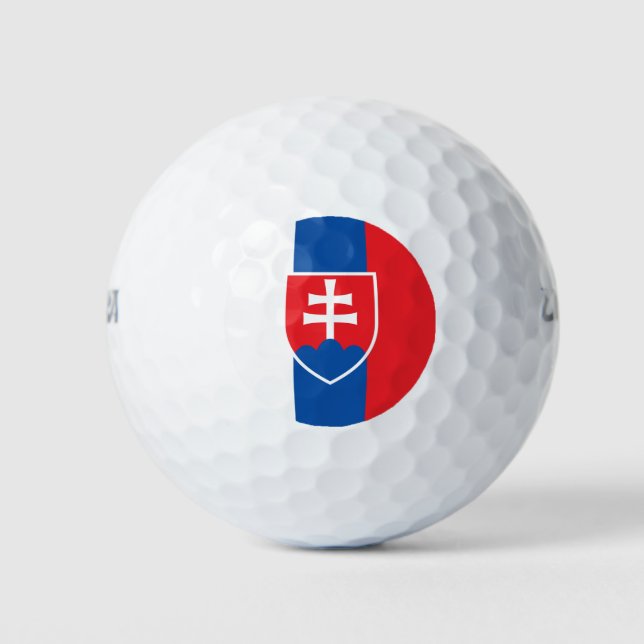 flag of Slovakia (vertical variant) Golf Balls (Front)