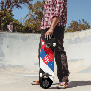 flag of Slovakia (vertical variant) Skateboard