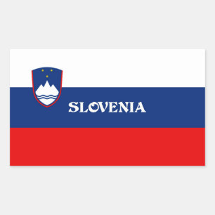 Flag of Slovenia, labeled Rectangular Sticker