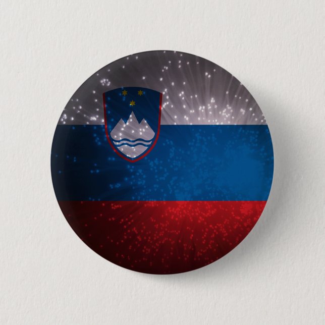 Flag of Slovenia Pinback Button (Front)
