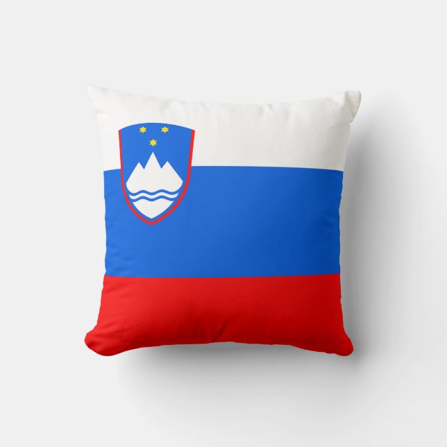 Flag of Slovenia Throw Pillow (Front)