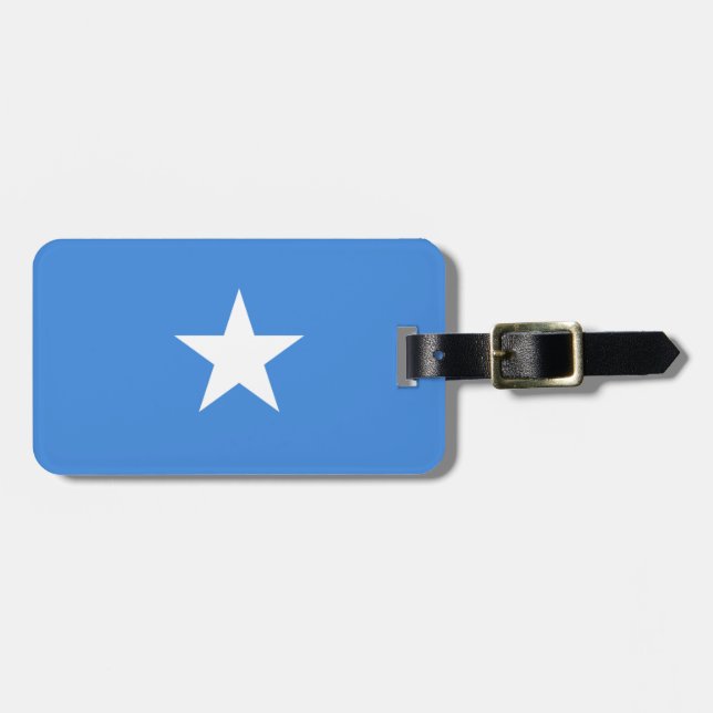 Flag of Somalia Luggage Tag w/ leather strap (Front Horizontal)
