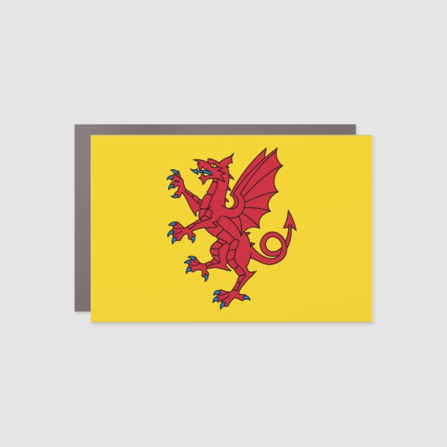 Flag of Somerset Car Magnet (Front)