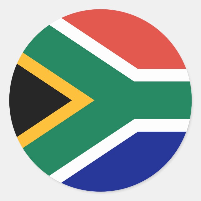 Flag of South Africa Classic Round Sticker (Front)