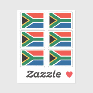 Flag of South Africa Collection pack of 6 Sticker