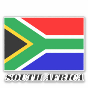 Flag of South Africa, labeled Sticker
