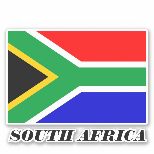 Flag of South Africa, labeled Sticker (Front)