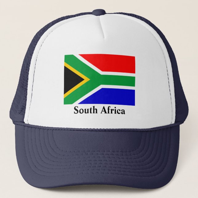 Flag of South Africa, labeled, Trucker Hat (Front)