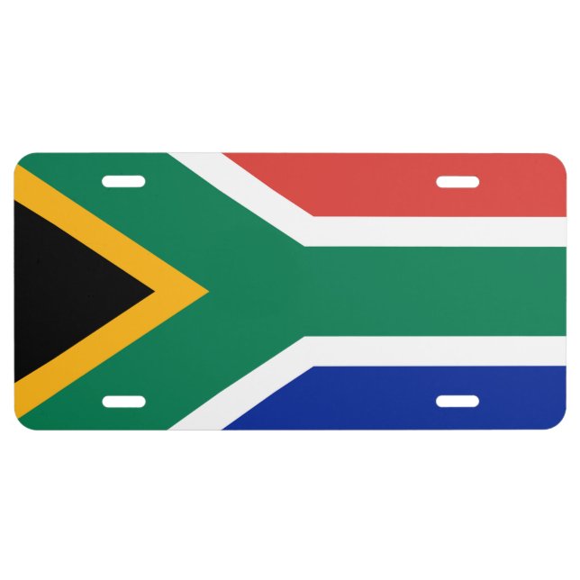 Flag of South Africa License Plate (Front)