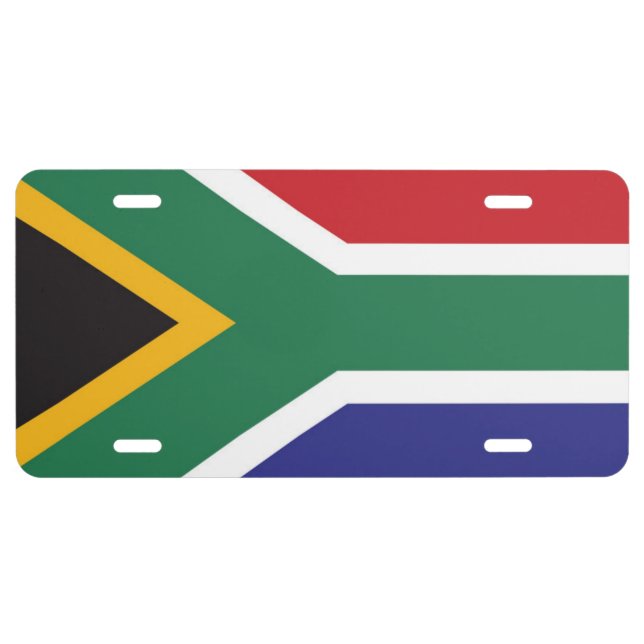 Flag of South Africa License Plate (Front)