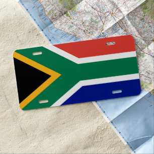 Flag of South Africa License Plate