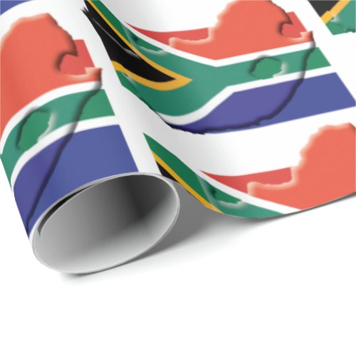 FLAG OF SOUTH AFRICA  Mzansi  South African Wrapping Paper