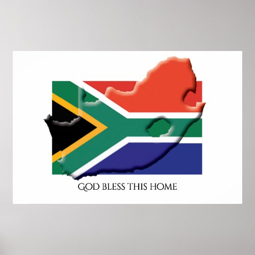 Flag of SOUTH AFRICA Patriotic Home Customized Poster