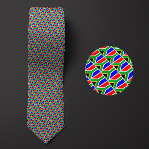 Flag of South Africa Pattern Neck Tie