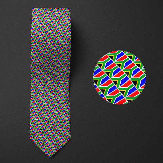 Flag of South Africa Pattern Neck Tie (Creator Uploaded)