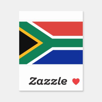 Flag Of South Africa Sticker by TwoTravelledTeens at Zazzle