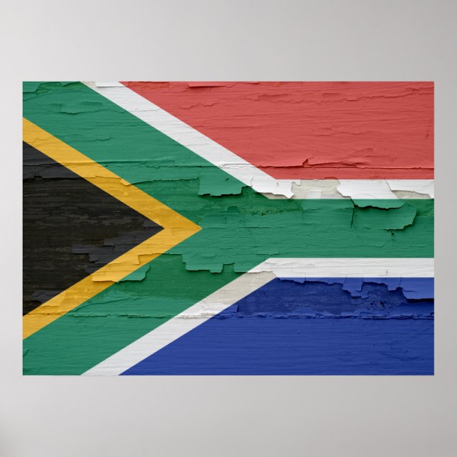Flag of South Africa Weathered Poster (Front)