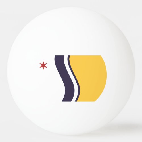 Flag of South Bend Indiana Ping Pong Ball