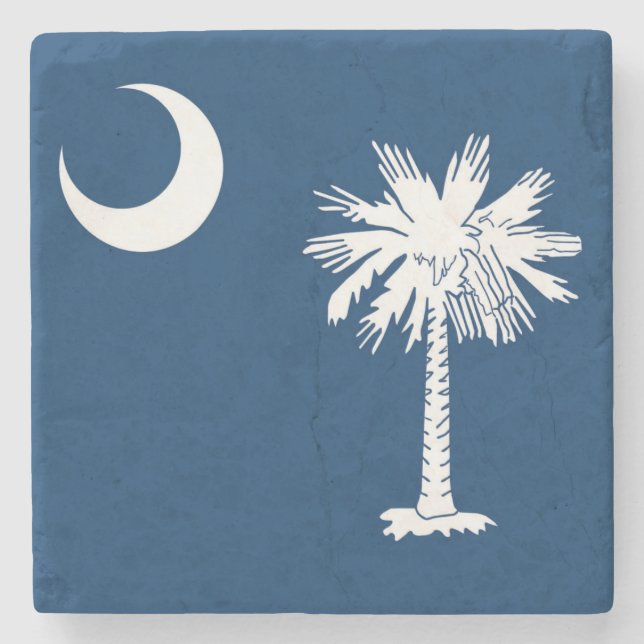 Flag of South Carolina Marble Coaster (Front)