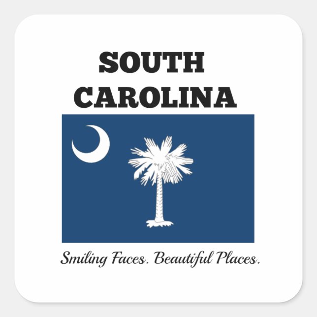 Flag of South Carolina Square Sticker (Front)