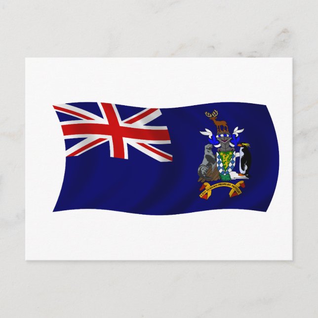 Flag of South Georgia and South Sandwich Islands Postcard (Front)