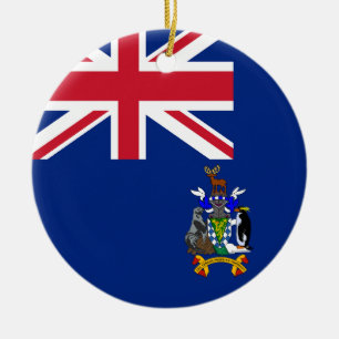 Flag of South Georgia and the South Sandwich Islan Ceramic Ornament