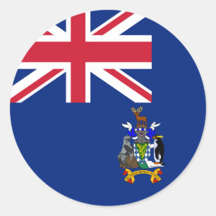 Flag of South Georgia and the South Sandwich Islan Classic Round Sticker