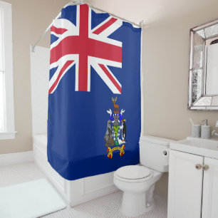 Flag of South Georgia and the South Sandwich Islan Shower Curtain
