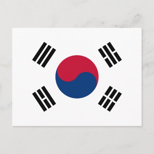 Flag of South Korea _ 태극기 _ 대한민국의 국기 Postcard