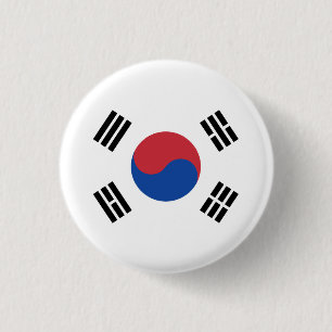 Flag of South Korea Button
