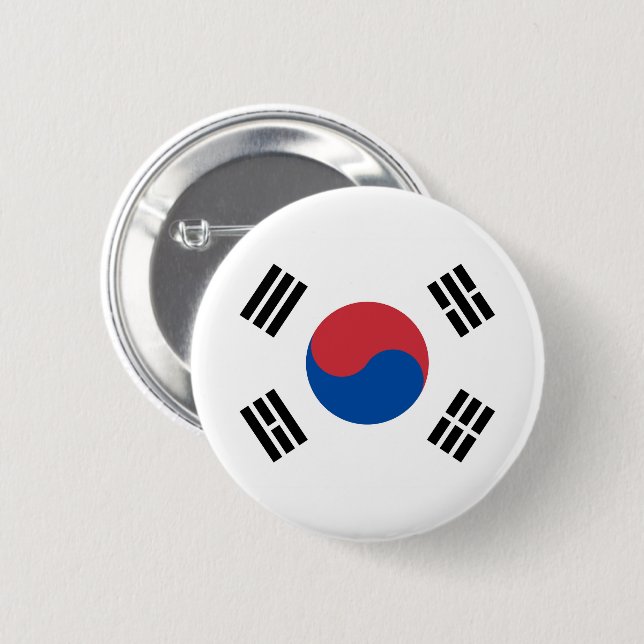 Flag of South Korea Button (Front & Back)