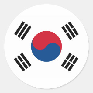 Flag of South Korea Classic Round Sticker