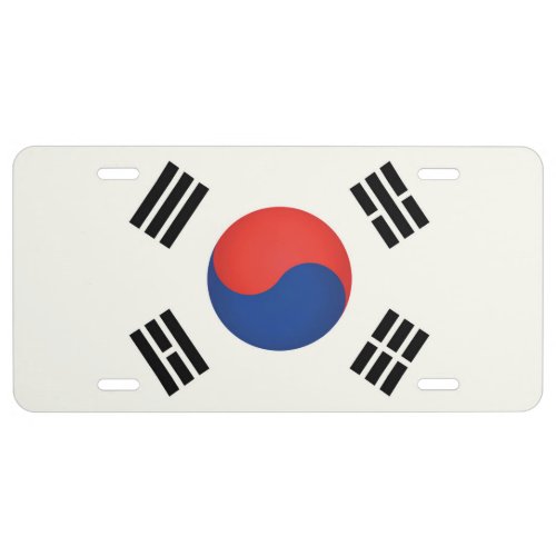 Flag of South Korea License Plate