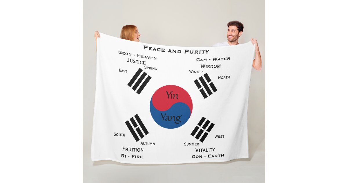 Flag of South Korea meaning large Fleece Blanket Zazzle