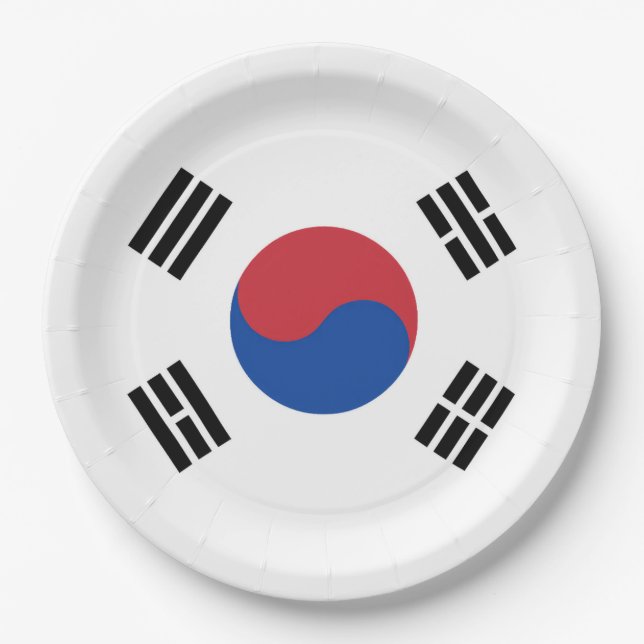 Flag of South Korea Paper Plates (Front)