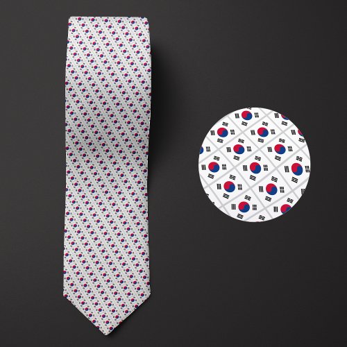 Flag of South Korea Pattern Neck Tie