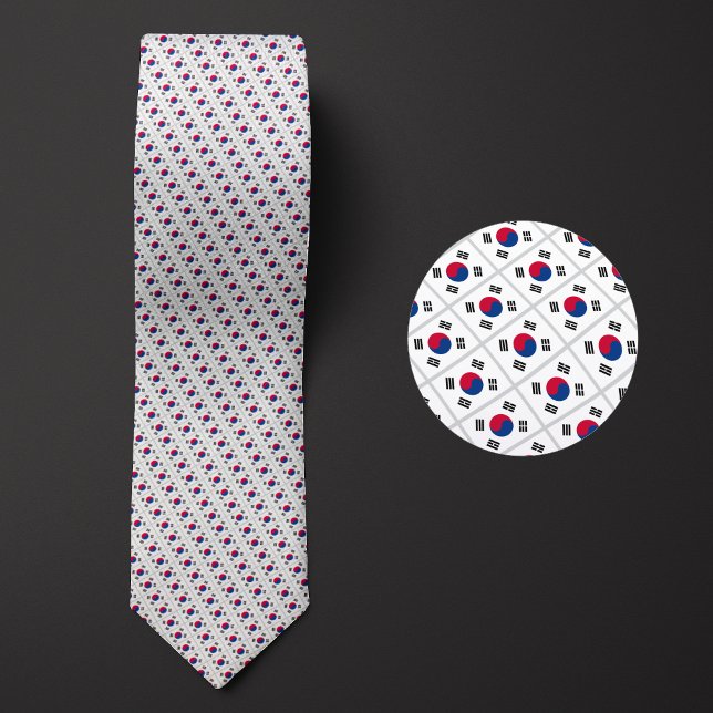 Flag of South Korea Pattern Neck Tie (Creator Uploaded)