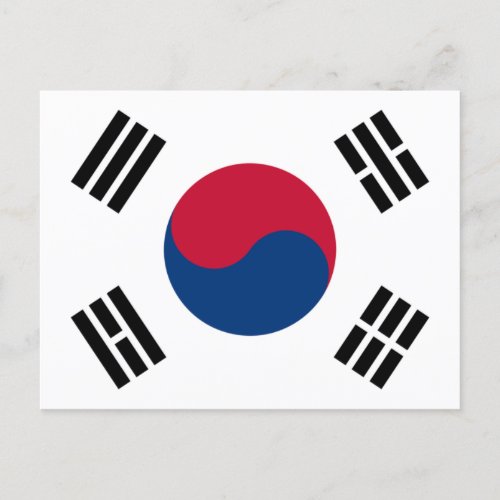 Flag of South Korea Postcard