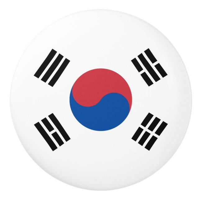 Flag of South Korea (ROK) Ceramic Knob (Front)
