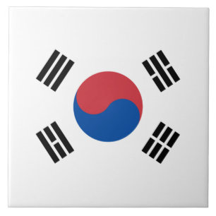 Flag of South Korea (ROK) Ceramic Tile