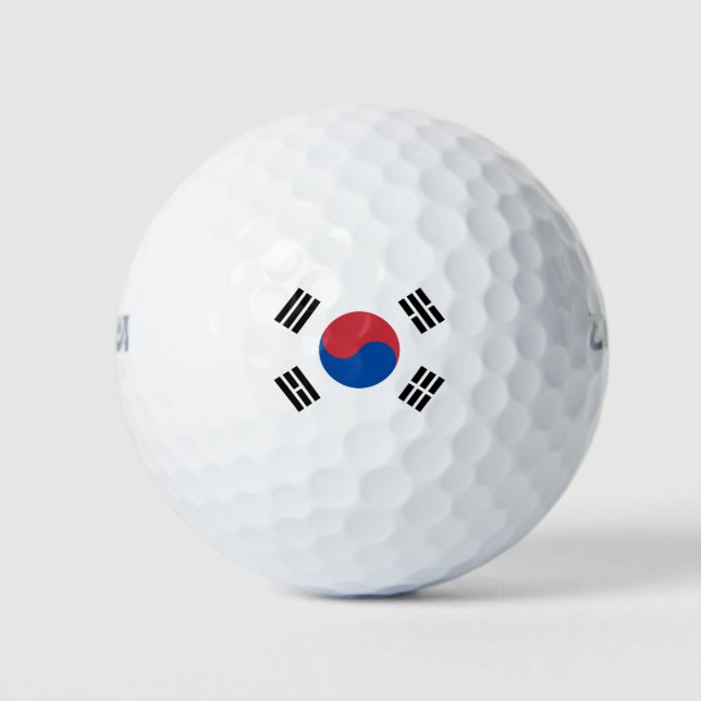 Flag of South Korea (ROK) Golf Balls (Front)