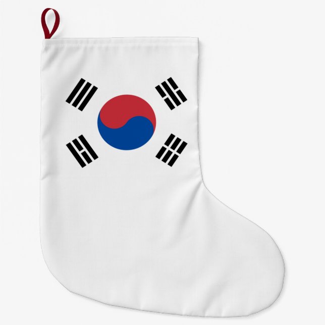 Flag of South Korea (ROK) Large Christmas Stocking (Front)