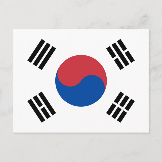 Flag of South Korea (ROK) Postcard (Front)