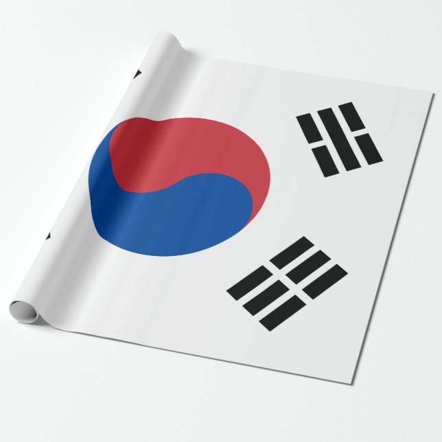 Flag of South Korea (ROK) Wrapping Paper (Unrolled)