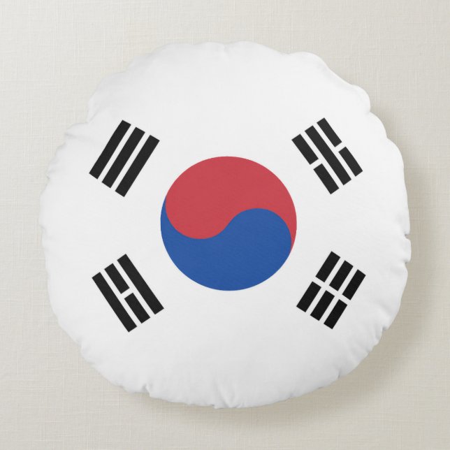 Flag of South Korea Round Pillow (Front)