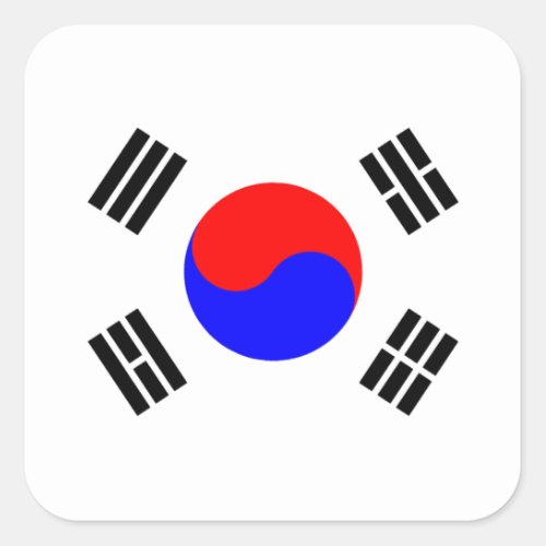 Flag of South Korea Square Sticker