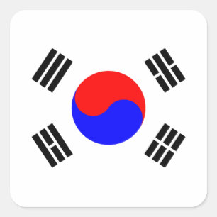 Flag of South Korea Square Sticker