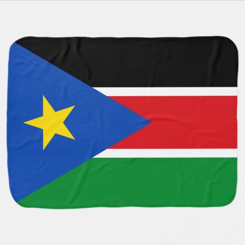 Flag of South Sudan Africa Baby Blanket