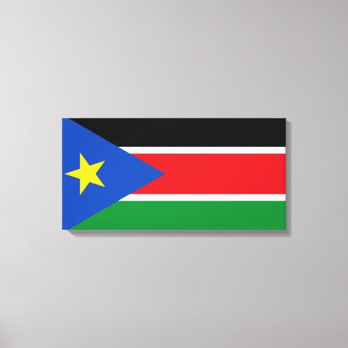 Flag of South Sudan Africa Canvas Print