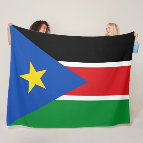 Flag of South Sudan Africa Fleece Blanket